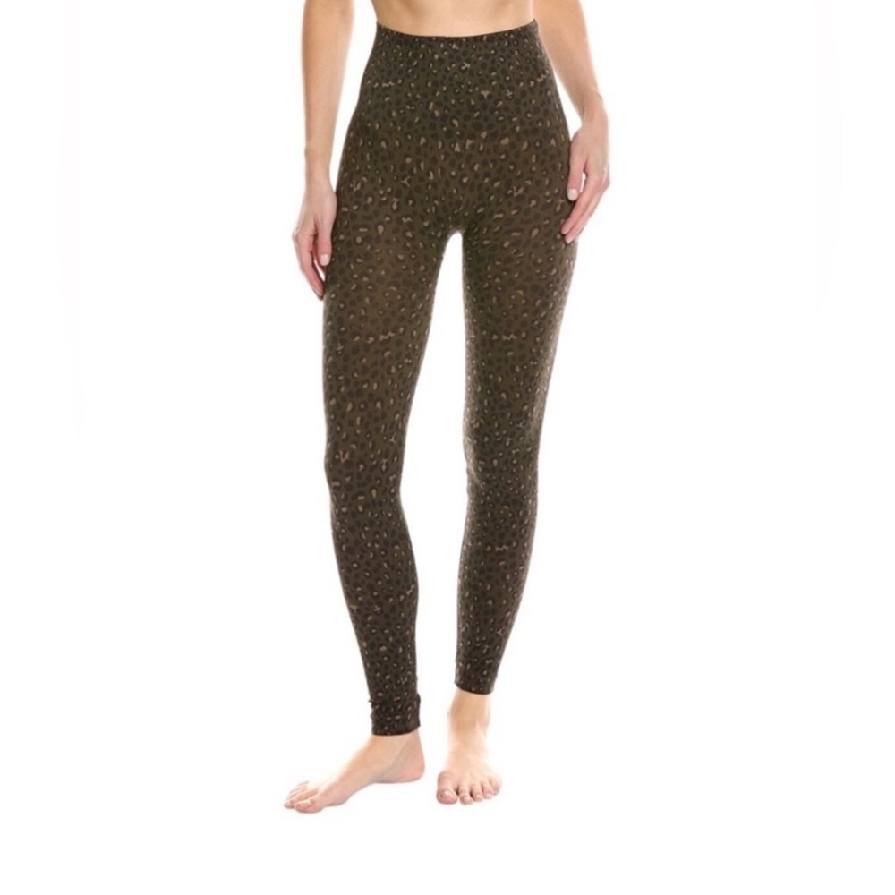 SPANX Look At Now Leggings in Olive Leopard Print Size Medium